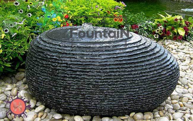black granite water feature STF 15