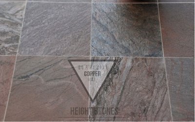 copper multi quartzite tiles slabs
