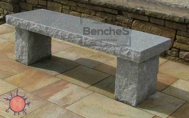 dark grey granite garden bench STB 14