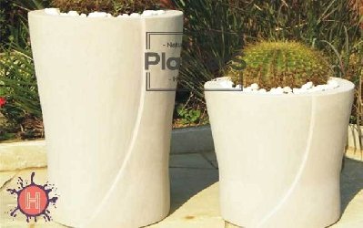 dholpur beige sandstone planter STP 1
