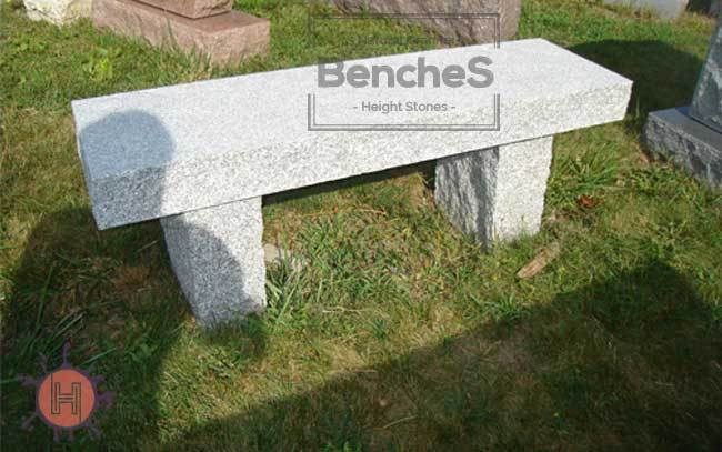 grey granite garden bench STB 12