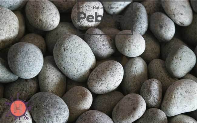 grey natural stone pebbles