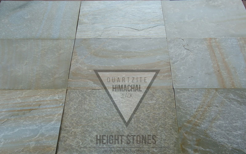 himachal black quartzite tiles slabs