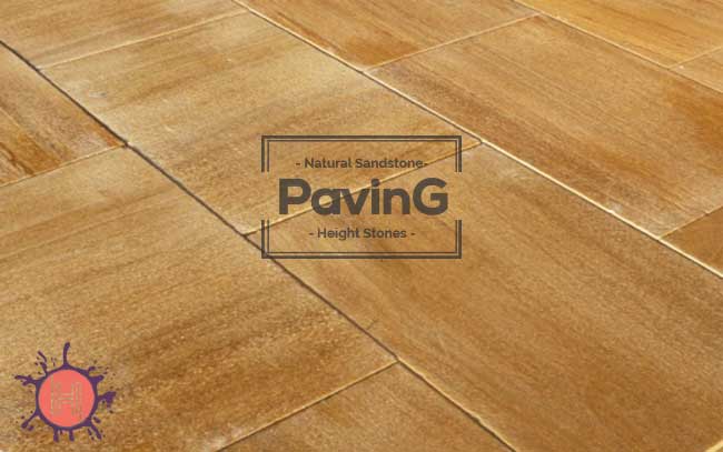 ita gold sandstone paving patio
