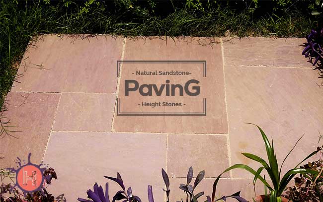 jodhpur pink sandstone paving patio