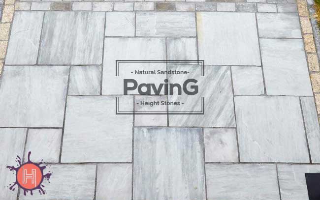 kandla grey sandstone paving patio