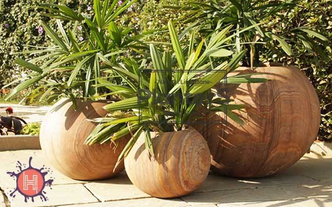 rainbow ball sandstone planter STP 3