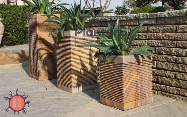 rainbow garden sandstone planter STP 12