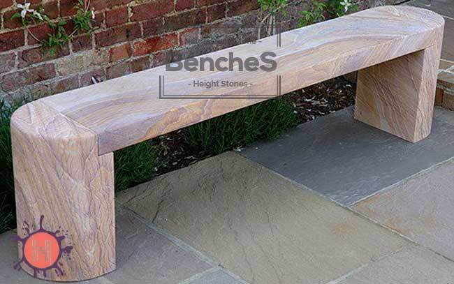 rainbow sandstone garden bench STB 6