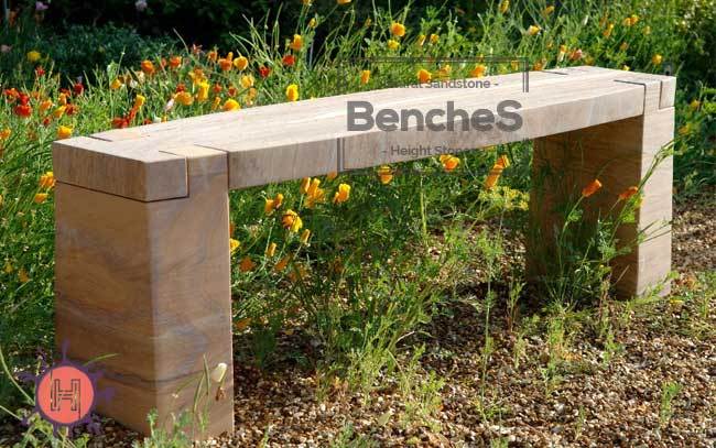 rainbow sandstone garden bench STB 7