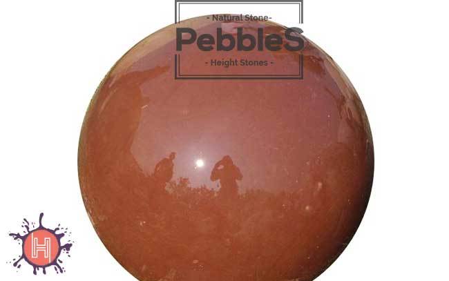 garden red granite ball
