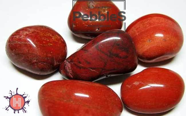 red granite stone pebbles