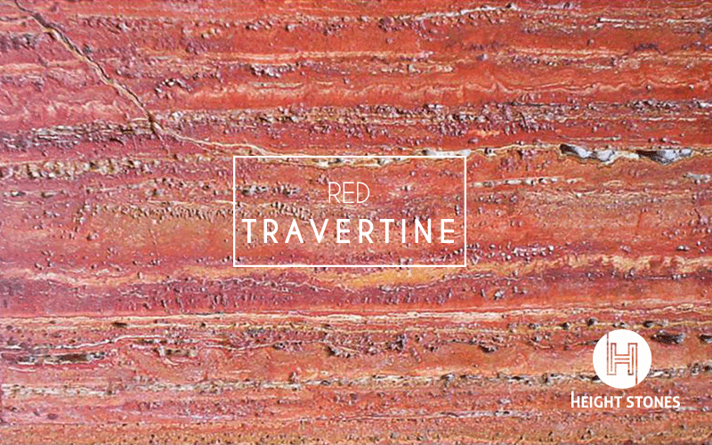 red travertine tiles slabs