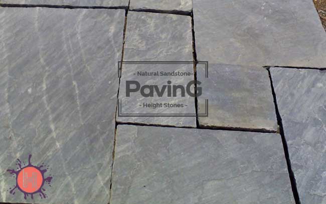 sagar black sandstone paving patio