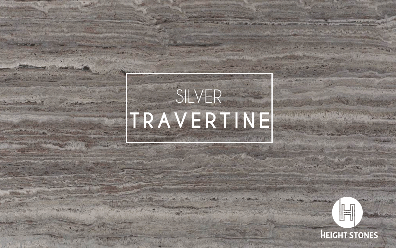 silver travertine tiles slabs