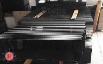 absolute black granite steps risers