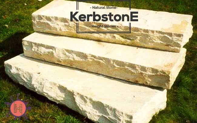 beige sandstone kerbstone