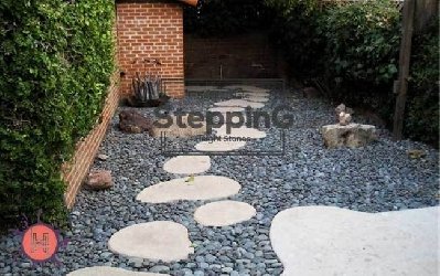 beige sandstone stepping stones