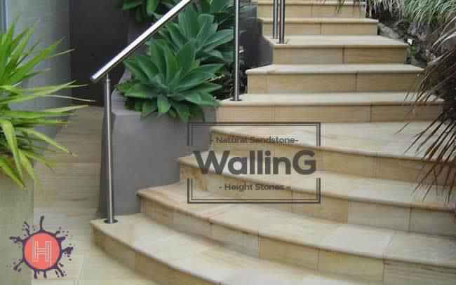 beige sandstone walling stones
