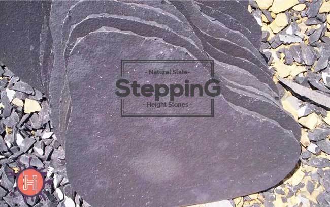 black slate stepping stones