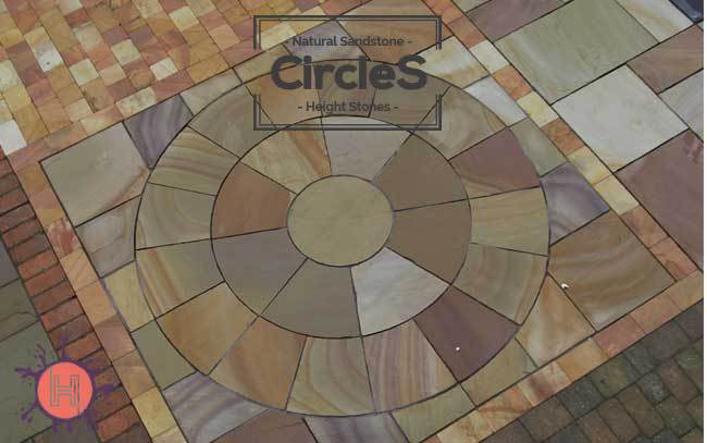 buff sandstone circle paving kit
