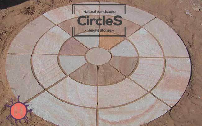 buff sandstone handcut circle