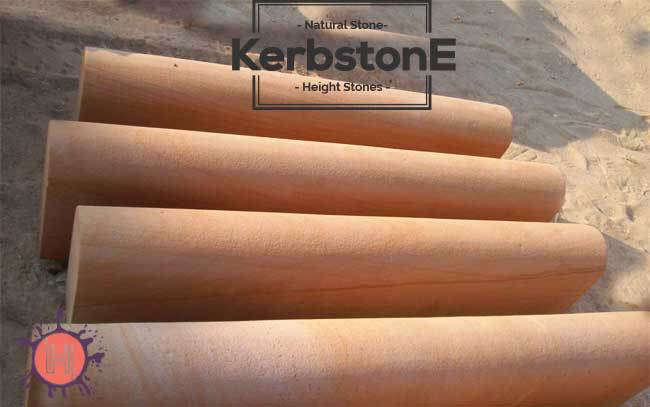 bullnosed edge sandstone kerbstone