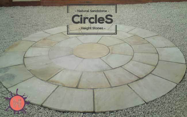 fossil sandstone circle paving kit