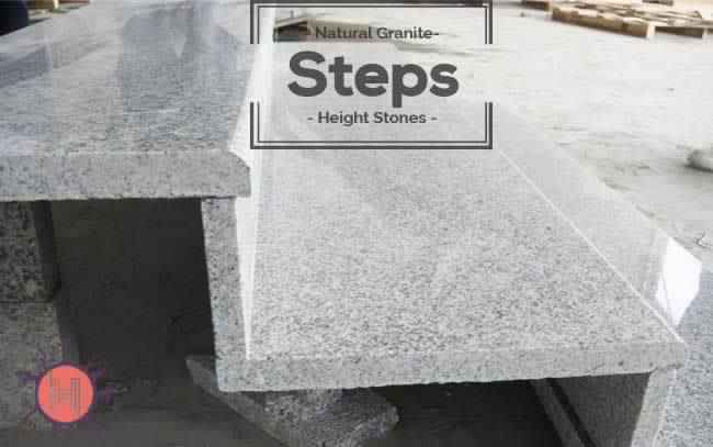 grey granite steps risers