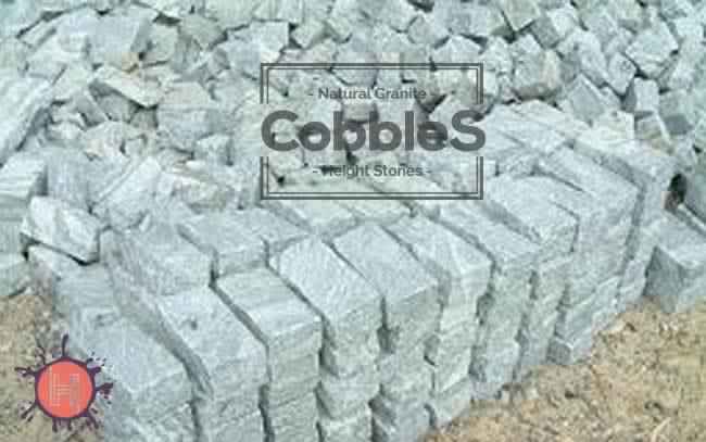 kuppam grey granite cobbles