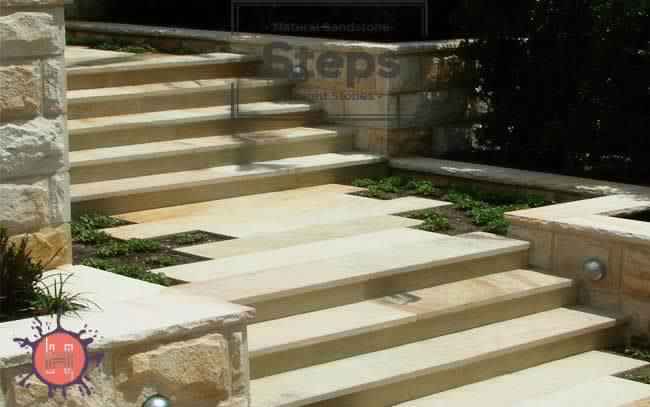 mint sandstone steps risers