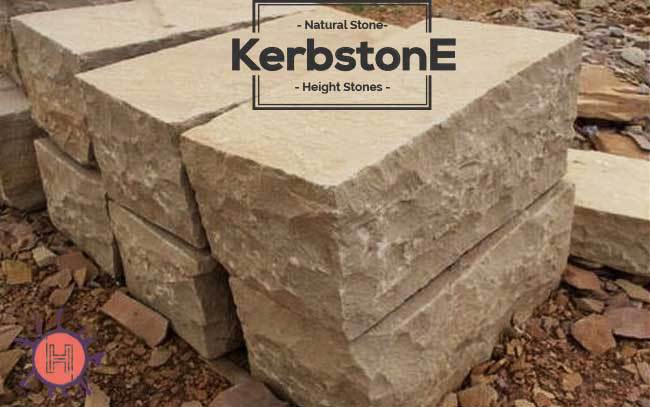 mint yellow sandstone kerbstone
