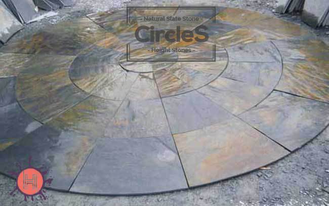 rustic slate circle