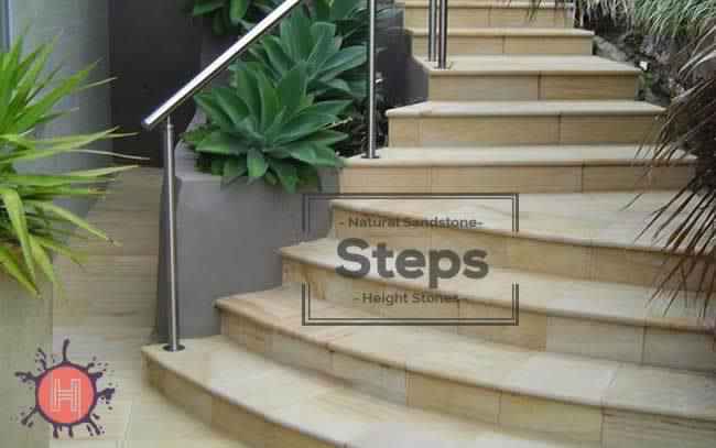 teakwood sandstone steps risers
