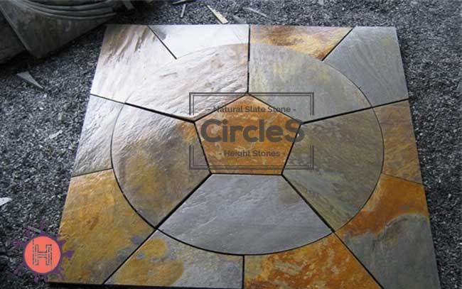 unique rustic slate circle